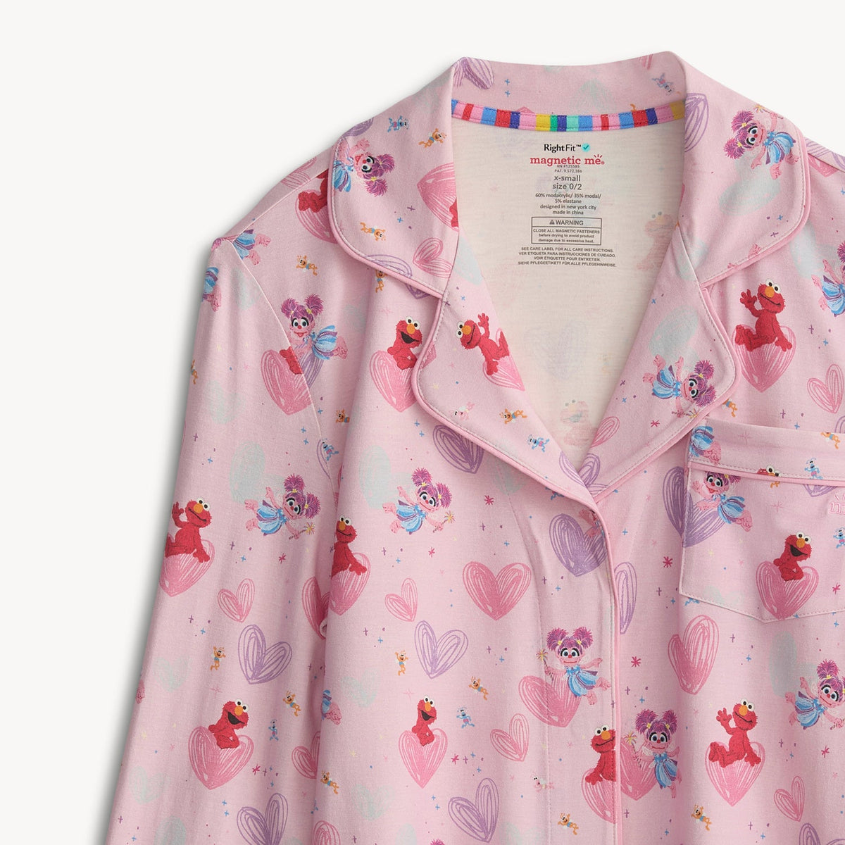 Women's Magnetic Classic with a Twist PJ Set Sesame Street Elmo & Abby - Magnetic Me