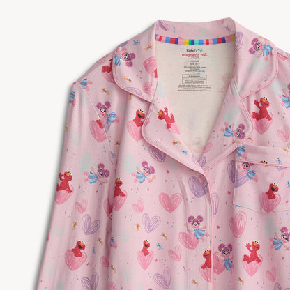 Women's Magnetic Classic with a Twist PJ Set Sesame Street Elmo & Abby - Magnetic Me