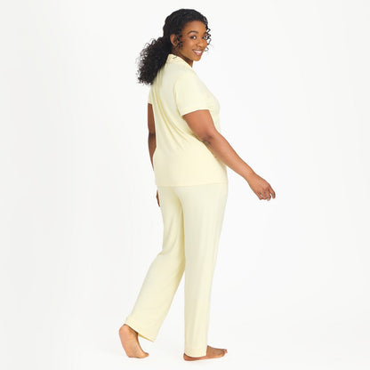 Women's Magnetic Classic with a Twist PJ Set Stars Yellow - Magnetic Me