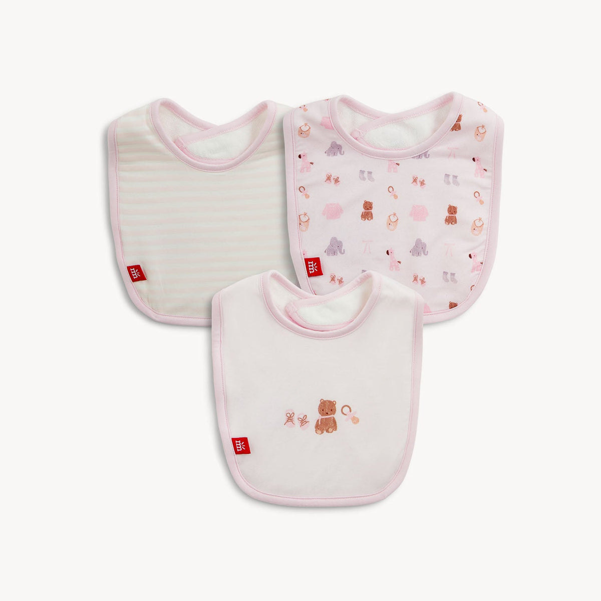 Magnetic Bib 3-Pack Nursery Nostalgia Pink - Magnetic Me