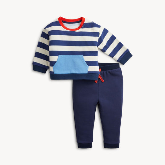 Magnetic Sweatsuit Navy Stripes - Magnetic Me