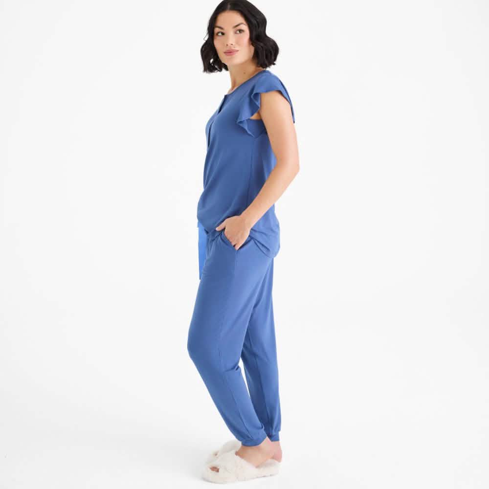 Women’s Magnetic Jogger PJ Set Symphony Blue - Magnetic Me
