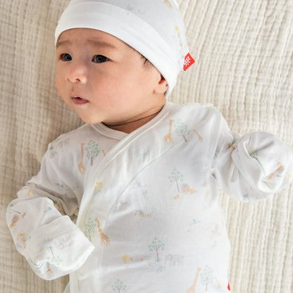 Magnetic Gown & Hat Set White Serene Safari - Magnetic Me