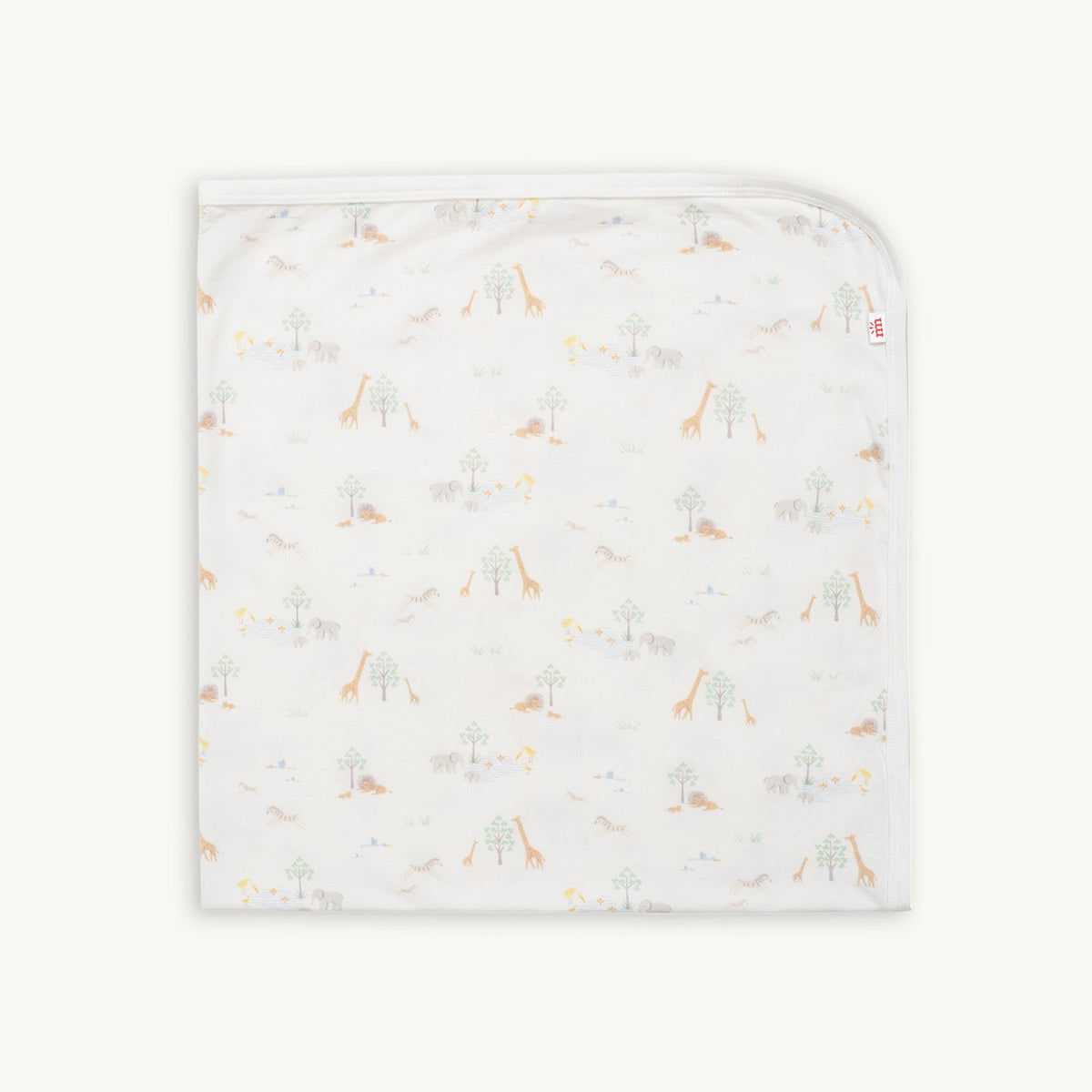 Baby Blanket white serene safari - Magnetic Me