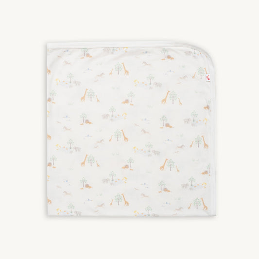 Baby Blanket white serene safari - Magnetic Me